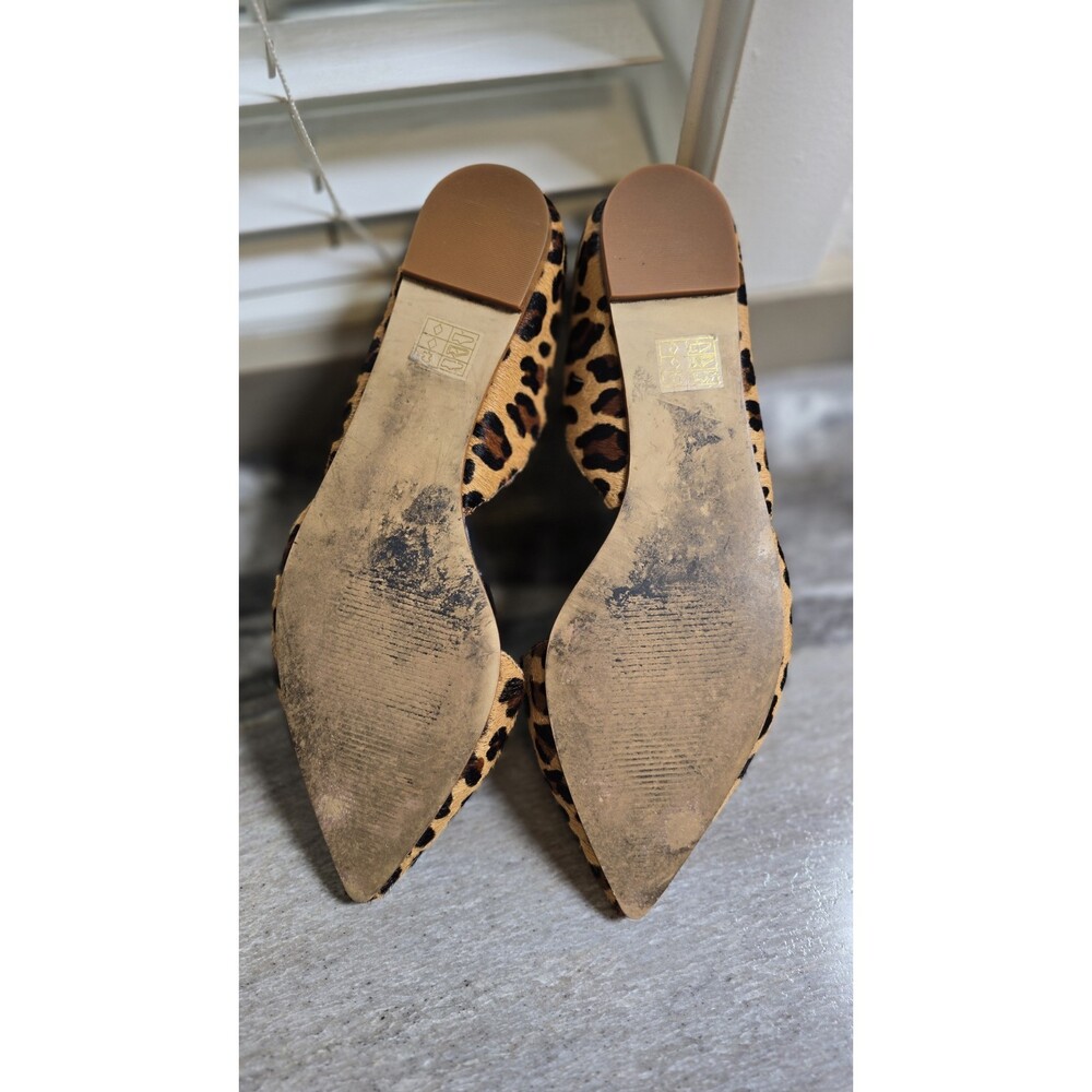 J.Crew Leopard Print Calf Hair d'Orsay Pointed Toe Flats - Picture 7 of 8